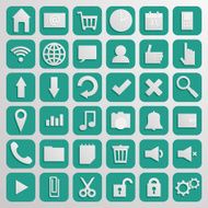 Computer Icon Set Origami Style N2