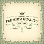 Ornate vintage label N2