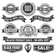 Black Friday Banners &amp; Badges Set