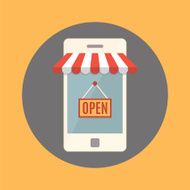 Mobile phone Online store concept N2