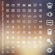 vector set of icons for web and user interface design N3