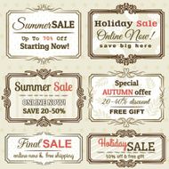 Set of special sale offer labels and banners vector N13