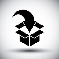 Gift box conceptual simple single color new idea vector symbol