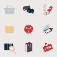 Shopping minimalistic simple icons