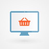 Desktop and shopping basket