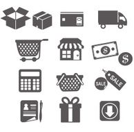 Shopping icons set Vector N7