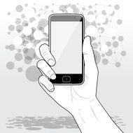 SmartPhone Held Vertically Blank