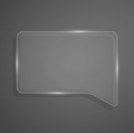 Abstract shiny glass banner Transparent chat box N2