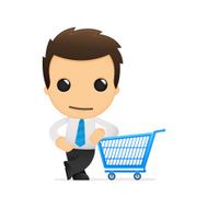 Funny Cartoon Office Worker N27
