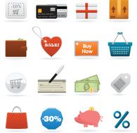 Vector set of shopping web icons