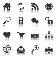 Web and Internet icons - white series