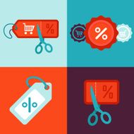 Vector discount and sale concept in flat style N2
