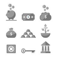 Money icons in black color