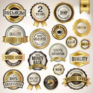 Set of luxury badges and stickers