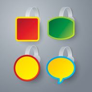 Wobbler vector set on gray background