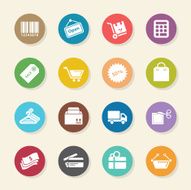 Shopping Icons - Color Circle Series