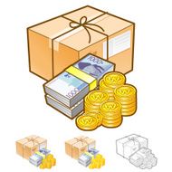 Delivery receive cash settlement Illustration