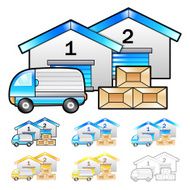 Warehousing of goods Illustration