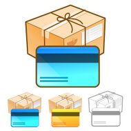 Delivery credit card payment Illustration