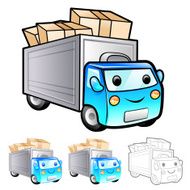 Shipment truck Illustration Product and Distribution System Des