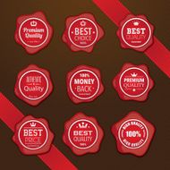 Premium quality red wax seal stamps set