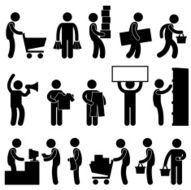 Man People Shopping Sale Pictogram