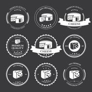 Set of premium Cheese Labels badges Vector N2