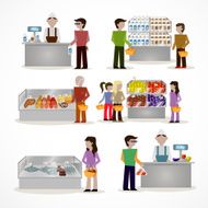 People In Supermarket N3