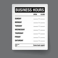 Business hours vector template
