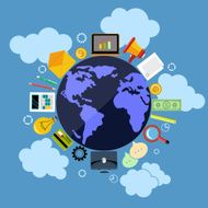 Business web applications with globe concept