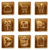 glossy wooden icons N2