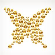 Butterfly on Gold Coin Buttons