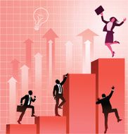Businesswoman Gets to the Top