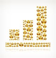Bargraph on Gold Coin Buttons