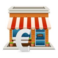 Store with euro sign