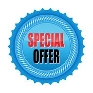 Special offer in blue - VECTOR
