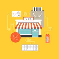 Online shopping flat illustration concept N2