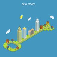 Real estate online searching isometric concept N2