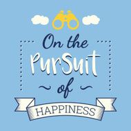 Retro poster about happiness