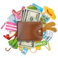 Vector Shopping Concept with Wallet