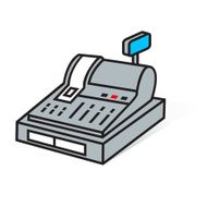 cash register sign
