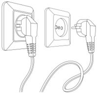 set of electric sockets and plugs