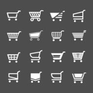 Set of shopping cart icons