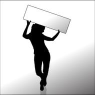 Vector silhouette of a woman N1108