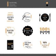 Set of Gluten Free Icon vector design