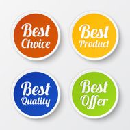 Set of promotional stickers labels N2
