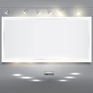 Empty white banner for product advertising