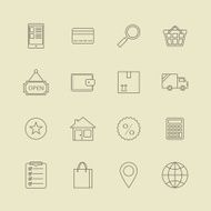 Navigation buttons for online internet store