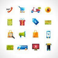 E-commerce Polygonal Icons N2
