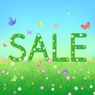 Summer end of season sale or clearance concept template